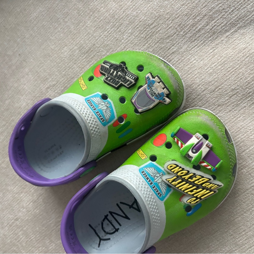 Buzz light year Kids Green and Purple Clogs